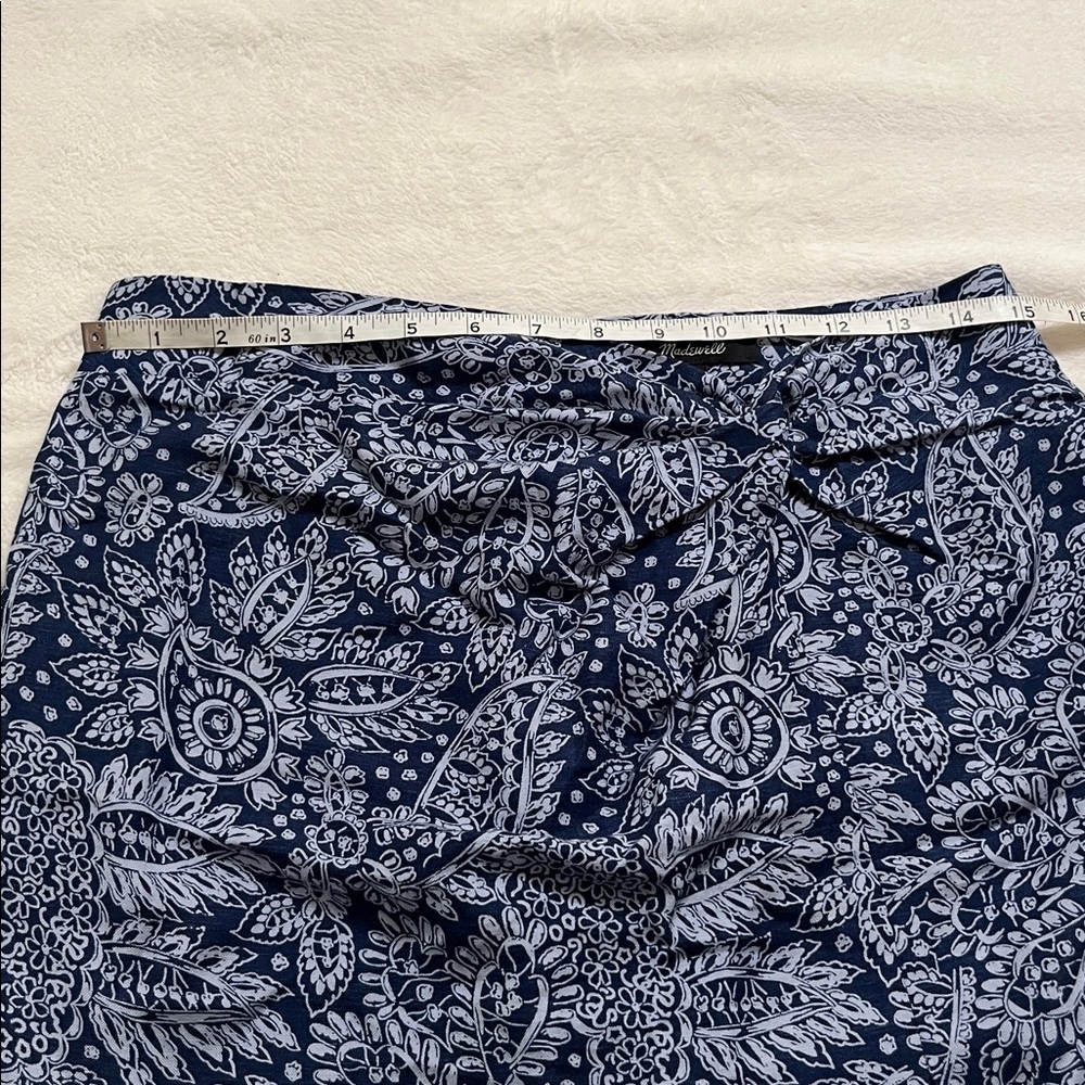 Madewell Blue Paisley Midi Skirt - Picture 9 of 10